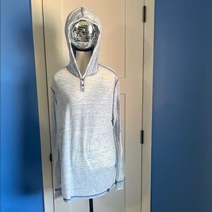 Lucky Brand Heather Gray Blue Hoodie